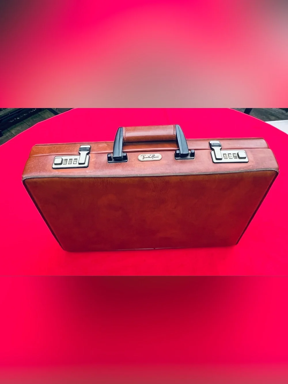 Authentic Emilio Pucci Leather Vintage Briefcase